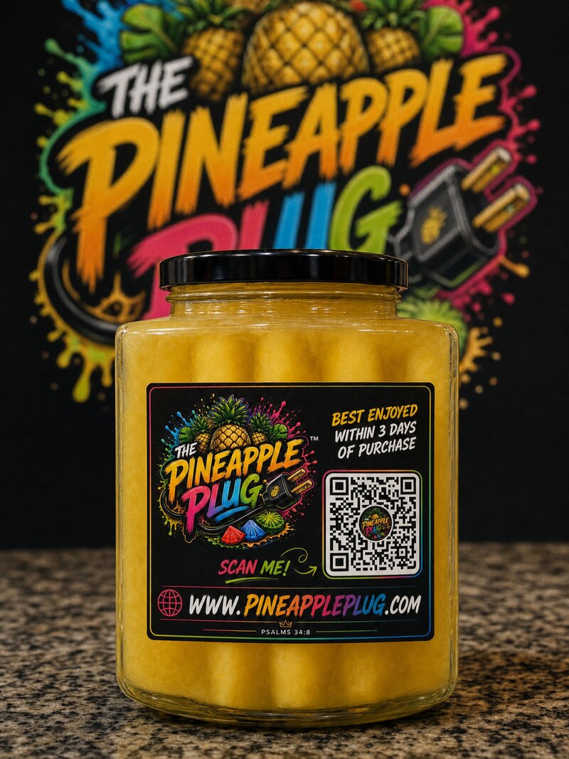 Lemonade flavored pineapples jar