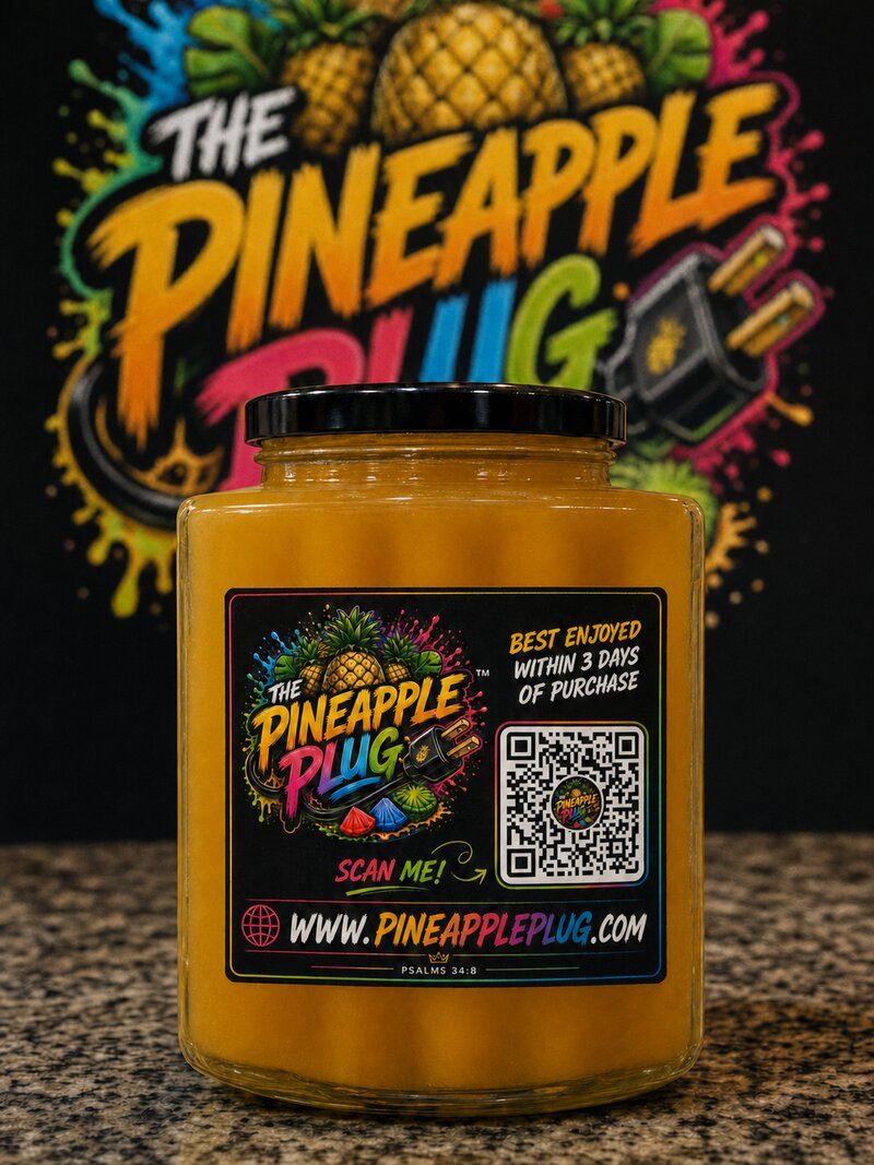 Pineapple flavored pineapples jar